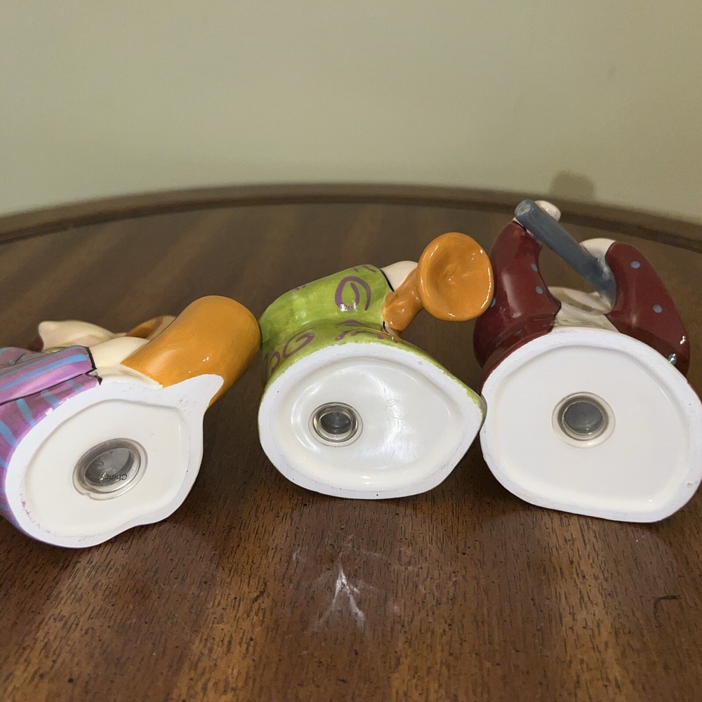 Jazz Musicians Set Of Three Salt & Pepper Shakers ~ Ceramic 4.5" - Picture 3 of 14